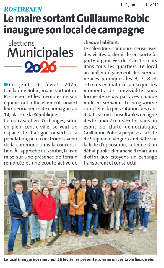 Le maire sortant inaugure son local de campagne